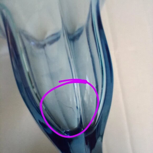 Set Of 4 Anchor Hocking Light Blue Tulip Parfait Glasses Ice Cream Sundae - Picture 4 of 9